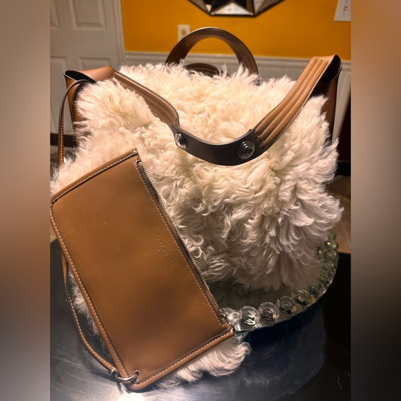 Tory Burch Rory Mini Shearling Tote. - Picture 11 of 15